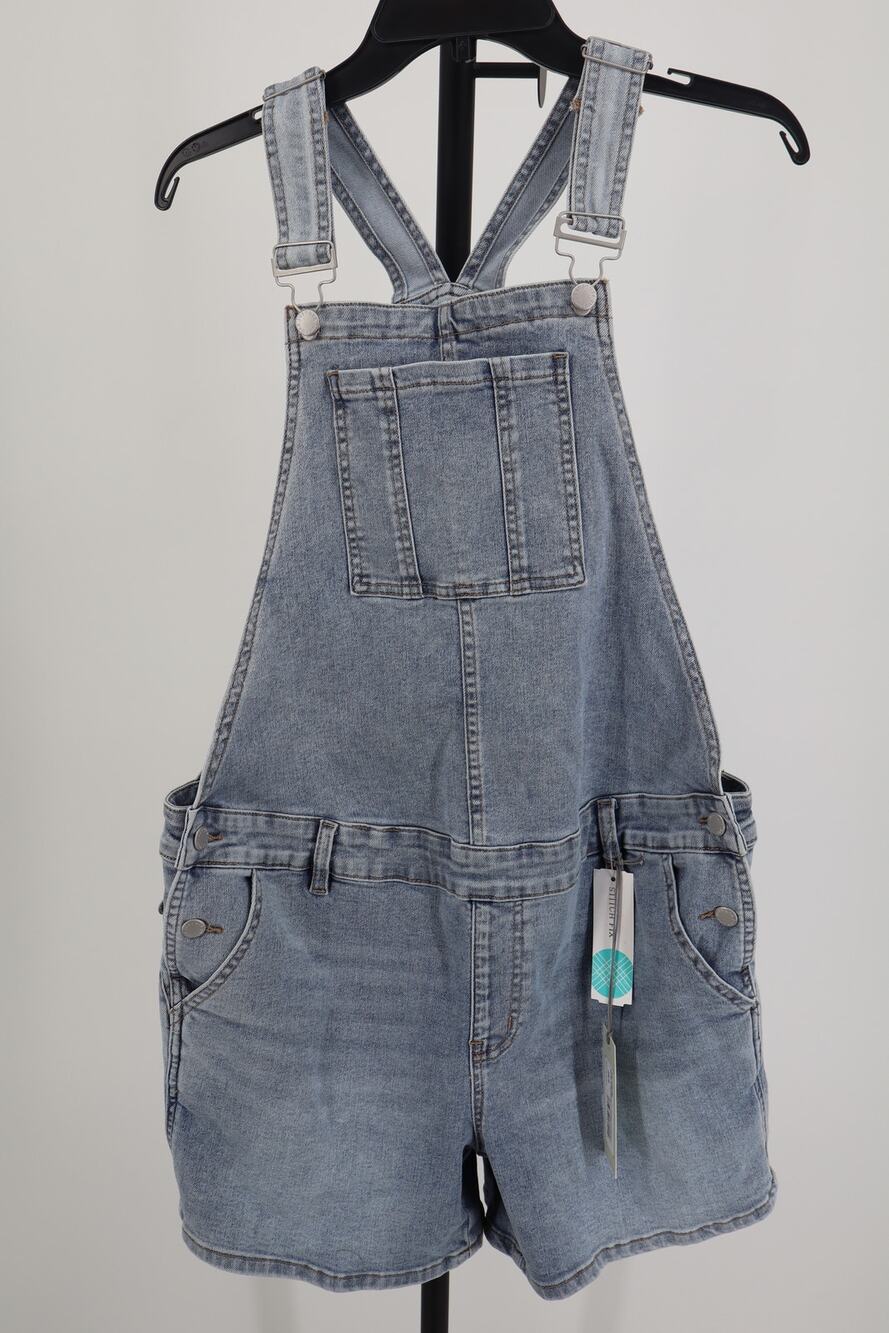 NEW Just USA Eunice Denim Shortall Maternity Blue Jeans Overalls Size 8